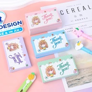 Thank You Card, Thank You Card, Thank You Card - Size 9x5,4cm - COLOR GIRL - Cute GIRL Image 4 Color