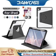 360 Rotating Clear Tablet Cover For iPad 11th A16 11''10th gen air 4/5 10.9 air 6 7 11 13 M3 5th 6h 