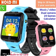 ZZOOI New Smart Watch Kids 24 Puzzle Games Dual Camera Music Play Video Record 12/24 HR Alarm Clock Digital Wrist Watch Birthday Gift