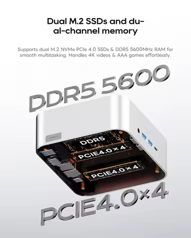 AOOSTAR MACO Mini PC AMD Ryzen 7 H255 Mini PC Windows 11 WiFi 6 USB4 Gaming PC DDR5 5600MHz Support