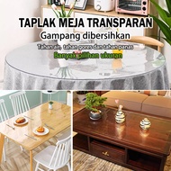 Transparent PVC Tablecloth Waterproof, Oil-Resistant, Heat-Resistant, and Easy to Clean - Round or R