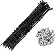 INFINAUTO Set of 20 13G Bicycle Spokes 135 mm Bicycle Spokes 304 Stainless Steel Black