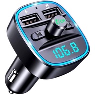 2025 Bluetooth Wireless Dual Usb Ports Fm Transmitter Adaptor for Cars, 2-in-1 Bluetooth Fm Transmit