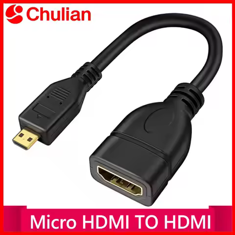 Micro HDMI-compatible Cable Male To HDMI-compatible HD Female Adapter Convertor Micro-HDMI to HDMI-c