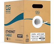 DG Cat6 Plenum (CMP), 1000ft, 600MHz, Unshielded, UTP, 23AWG, Solid Bare Copper, ETL Listed, Bulk Et