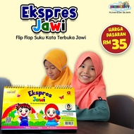 EKSPRES JAWI FLIP FLAP SUKU KATA TERBUKA JAWI FLASHCARD JAWI KAD IMBAS JAWI