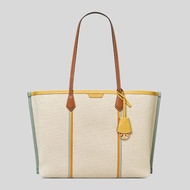 Tory Burch Perry Canvas Triple Compartment Tote Natural 88118