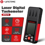 HT670 Digital Speed Tachometer 2.5-99999RPM Non-contact High Accuracy RPM Tachometer for Motor Engin