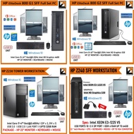 HP EliteDesk 800 G1 / G2 / Z240 / Z230 / intel Core i5 With 22" HP Monitor FULL SET / DESKTOP Win 10