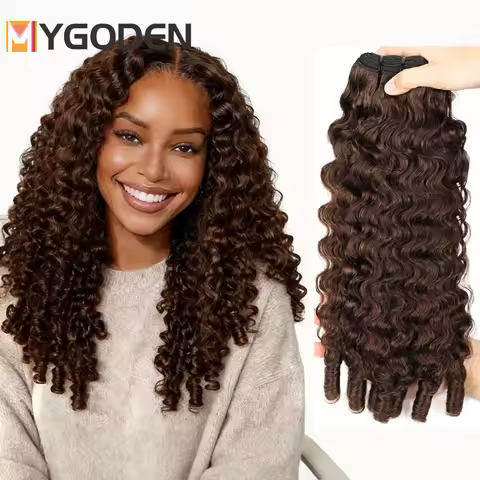 Chocolate Brown 3A 4C Burmese Curly Hair Bundles Raw Hair Bundles Human Hair Extensions Vietnamese P