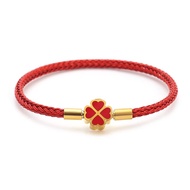 5PCS Stainless Steel Braided Bracelet Four-Leaf Clover Bracelet Handmade DIY jewelry accessories who