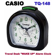 CASIO TQ-143  &amp; TQ-148 Travel Desk WAKE UP Alarm Clock Resin Case Small Portabl