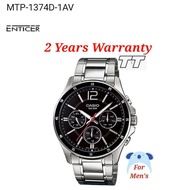 [2YEARS WARRANTY] Original Casio MTP-1374D-1AV Men Watches STAINLESS STEEL Watch 1374D 1374 MTP-1374