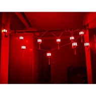 Wholesale red hexagonal lights with the word blessing, 5m long, 10 red hexagonal lights with the wor