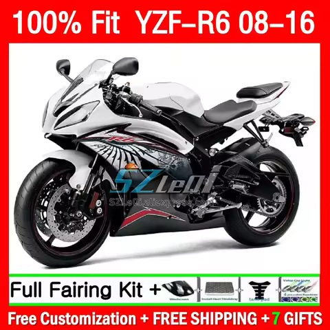 Injection Fairing For YAMAHA YZF-R6 YZF600 YZF R6 600 R 6 Silvery blk 167Q1.168 YZFR6 2008 2009 2010