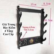 (CC4) Giá Treo Kiếm Giá Đỡ Kiếm Nhật Loại Treo Tường Cao Cấp Hoa Văn Hình Rồng Đẹp Mắt