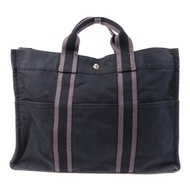 HERMES 帆布Fourre Tout Tote MM銀扣手挽袋
