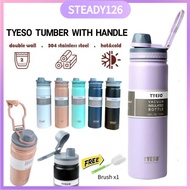 Tyeso Tumbler With Handle 530ml/750ml Double Layer Insulated Flask Thermos Water Bottle Botol Air 保温