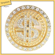 Fairystore| Rotary Rhinestone Dollar Sign Spinner Stress Relief Key Pendant Phone Case Decor