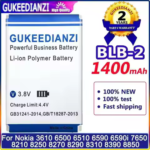 GUKEEDIANZI BLB-2 BLB2 BLB 1400mAh Phone Battery For Nokia 8210 8250 8850 8910 8310 5210 6500 6590 6