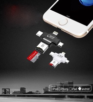 📍 4 In 1 Sandisk 32GB  Pendrive OTG USB Flash Drive สำหรับ iPhone 5/5s/5c/6/6 Plus/7/Ipad /Drive Type-C/ Micro USB Lighting มี2ตัวเลือกไม่มีเมมกับมีเมม32G