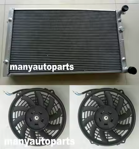 Aluminum Radiator +FAN For 99-10 Volkswagen City Golf MK4 BORA 1J / AUDI A3 TT / Seat Leon/TOLEDO Oc