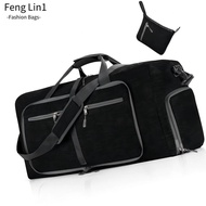 FLIN Travel Bag, Waterproof Foldable Gym Bag, Durable Expandable 65L Thicken Bottom Duffle Bag Sport