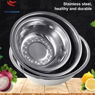 PEK-Stainless Steel Round Home Kitchen Salad Egg Mixing Cooking Baking Food Bowl