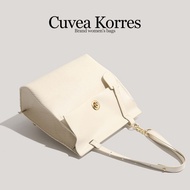 Cuvea Korres Retro Preppy Style High-End Messenger Bag Fashion Large-Capacity Tote Bag Simple Backpa