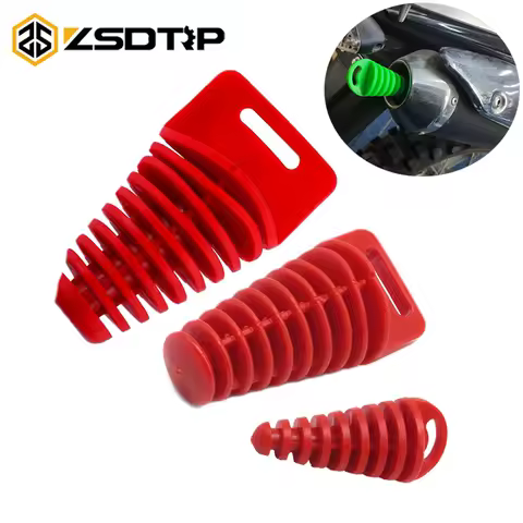 ZSDTRP Motorcycle Exhaust Pipe Tailpipe PVC Air-bleeder Plug Exhaust Silencer Wash Plug Tailpipe Pro
