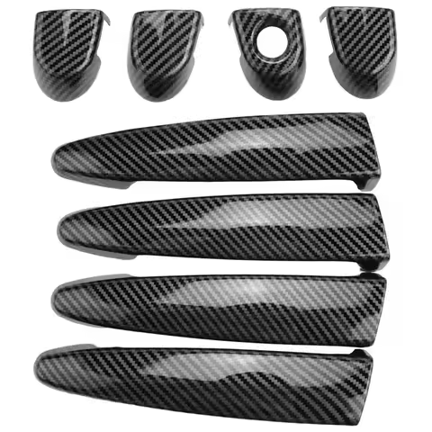 L37A-Carbon Fiber Outside Exterior Door Handle Cover For-BMW 1 2 3 4 Series E87 E90 E91 E92 E93 F30 