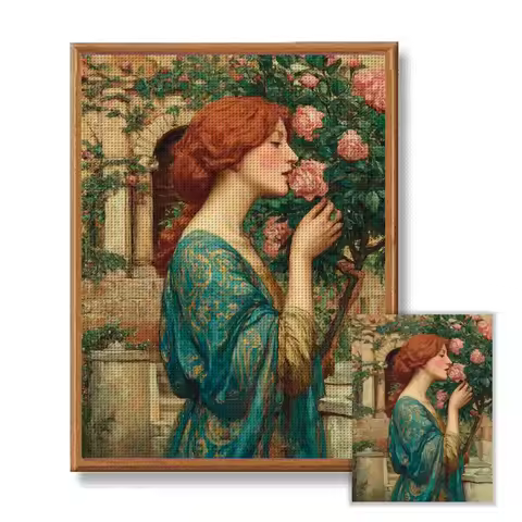 1set 30x40cm[11.8x15.7inches]/40x50cm[15.7x19.7inches]Princess Cross Stitch Kit, Including Drawings,