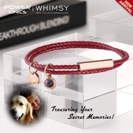 POWER IONICS WHIMSY Men Women Genuine Leather Wrap Charm Bracelet With Custom Projection Photo Penda