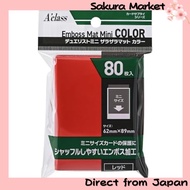 Aklas Duelist Mini Rough Matte Color Red [For Mini Size / 80 Sleeves / Color Sleeves]  [Terus dari J