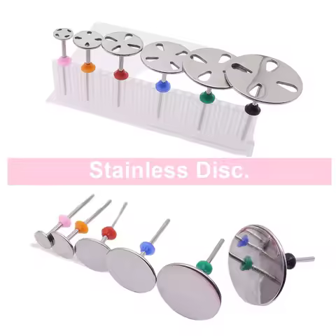 1Pcs New Stainless Steel Sanding Paper Disc 3/32" Round Metal Disk Nail Drill Bits Accessories 10-35