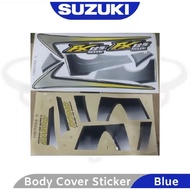 Suzuki fx 125 fx125 dohc Moritaka Coverset Stripe Sticker Set F1209S Blue