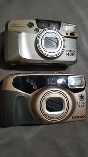 Pentax Espio 140M & 928 Point and Shoot Film Cameras