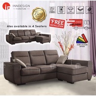 Amzoe 3 / 4 Seaters Full Fabric L Shape Sofa (Detachable Cover) (Free Delivery) Pre Order