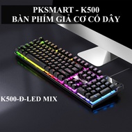 PKSMART x K500 - Wired Mechanical Keyboard - Cross-Text LED - For Laptops
