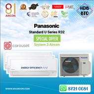 81Aircon【Panasonic】R32 U Series System 3 (3 Ticks)