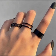 3pcs Women's Rings Set 3 in 1 Ivonette Fashion Rings / Men's and Women's Rings Unisex Couple Rings A