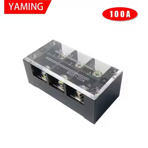 2pcs TBC-1003 100A 3P 600V 6 Screws Connector Terminal Block Board Wire Wiring Connectors Fixed Term