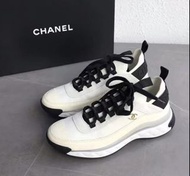 極新真品 CHANEL 香奈兒 運動鞋 休閒鞋 內增高  38號 型號G35617 Y53646 10800