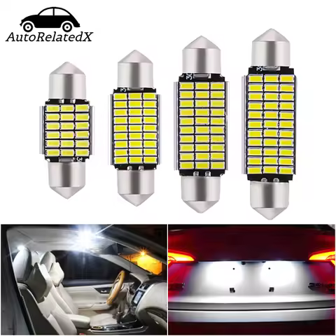 2/4PCS C5W C10W LED Canbus Festoon 31mm 36mm 39mm 42mm for car Bulb Interior Reading Light License P