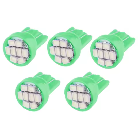 5pcs Dash Gauge Cluster T10 Green LED Light Bulb 12V DC Fit For Ford F100 F150 F250 F350 Truck 1980-
