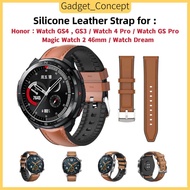 Silicone Leather Strap For Honor Watch GS4 Watch GS3 Watch 4 pro Watch GS PRO Magic Watch 2 Honor Wa