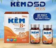 Kẽm DSD multi B gingseng nguyên hộp 2 lọ tổng 60 viên (mẫu mới date mới)