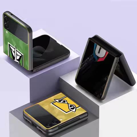 Game Rainbow S-Six S-Siege Phone Case For Samsung Z Flip 6 7 5G Z Flip 5 Galaxy Z Flip 3 4 5G ZFlip 
