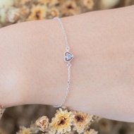 藍托帕石925純銀心之石手鍊