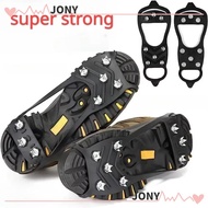 JONYPH 1 Pair Shoes Crampons, Spike Universal Ice Gripper Spike,  Anti-Slip 5/8 Teeth Spike Grips Cl